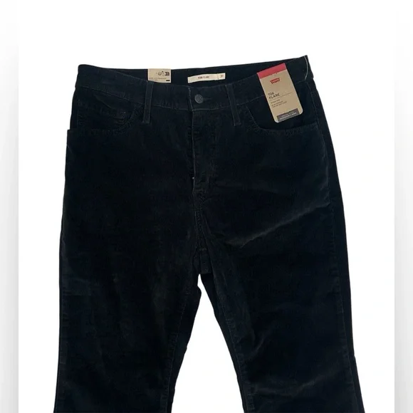 Levi’s Women’s High Rise Flare Corduroy Jeans‎ Size 31x32 Black NWT - Picture 2 of 6